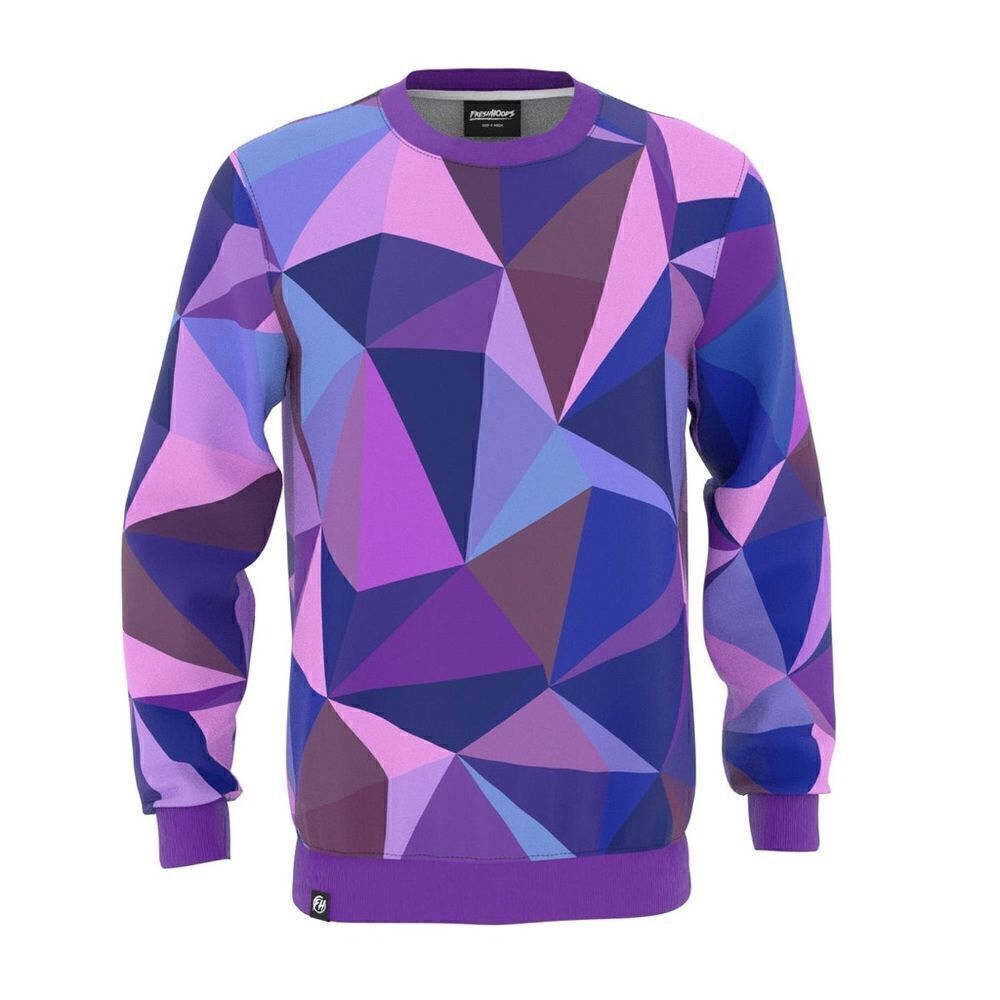Fresh Hoods Star Cubes Sweatshirt Purple 2XL NWT IN PACKAGE